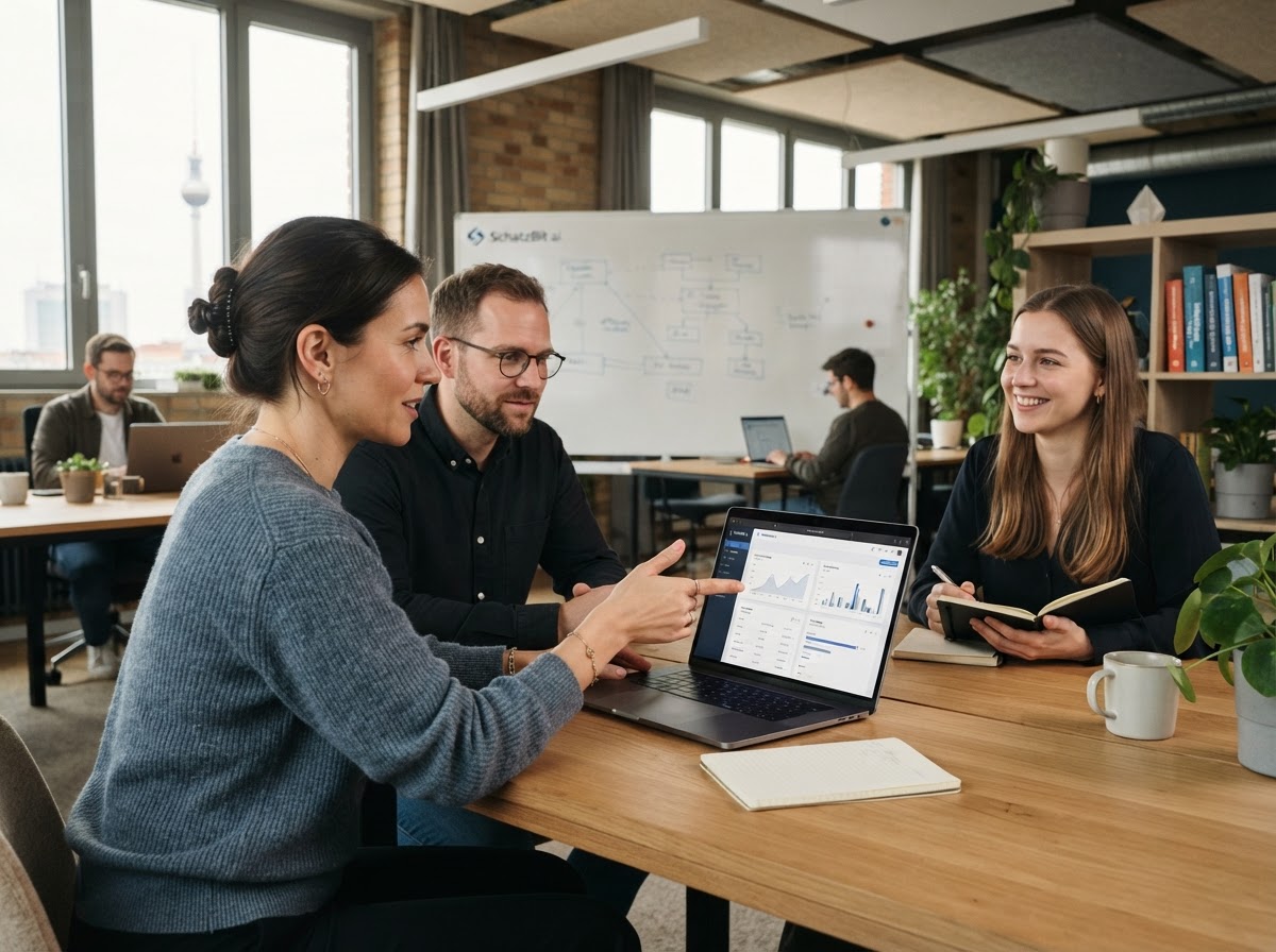 SchatzBit ai Team bei der Analyse von Backtesting-Ergebnissen und Marktdaten
